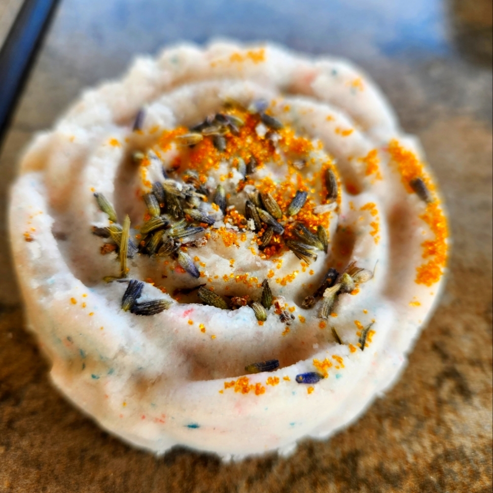 Rose petal bath bombs